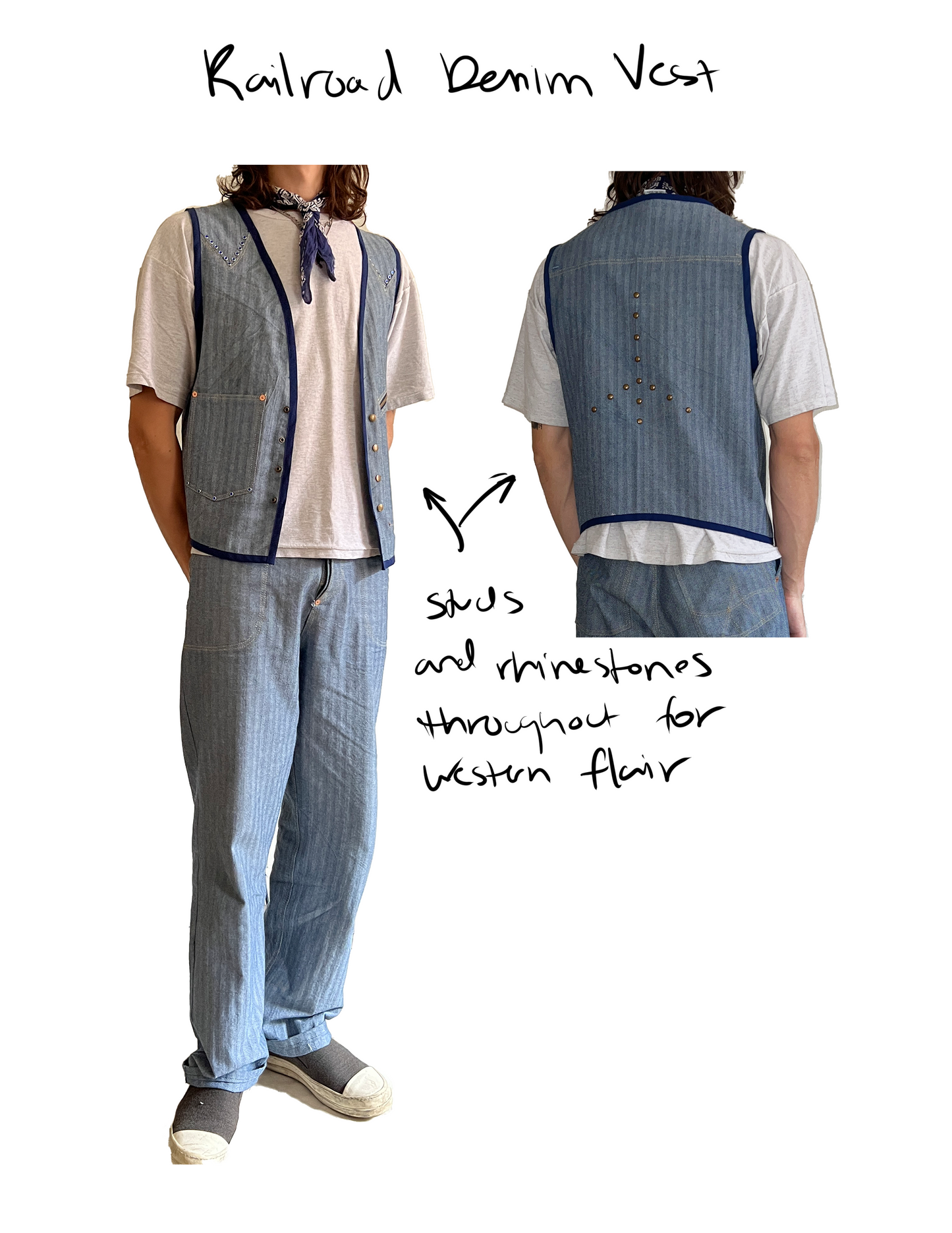 Railroad Denim Vest SAMPLE